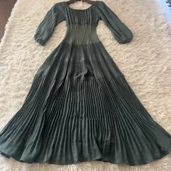 SNIDELリネンライクプリーツワンピース