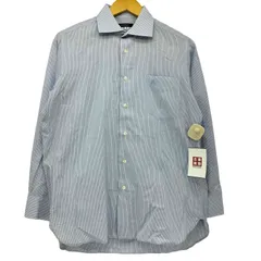 バーバリーロンドン BURBERRY LONDON ストライプ柄 ロゴ刺繍 ロングスリーブシャツ メンズ  M A