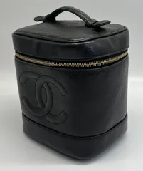 CHANEL シャネル バニティ ブラック キャビアスキン 2番 バニティバッグ   A01998 ブラック ゴールド金具  ハンドバッグ レディース