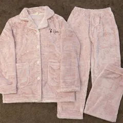 【送料無料】ふんわりフリース パジャマセット Lサイズ おうち時間に　上下セット