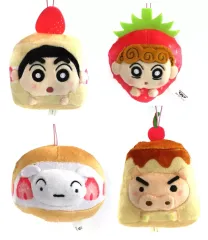 【中古】ぬいぐるみマスコット・ぬいぐるみバッジ 全4種セット ぬいぐるみマスコット～デザートだいすきだゾ～ 「クレヨンしんちゃん」