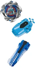 ＼ セット販売／ ベイブレードX BX-34 コバルトドラグーン 2-60C ＆ ストリングランチャーL (左回転) ＆ BX-42 ラバーカスタムグリップ ブルーVer.