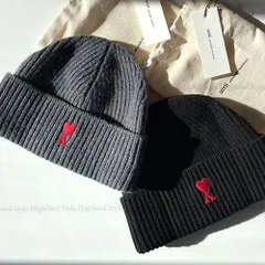 新品未使用 AMI PARIS Ami de Coeur メリノウール メリノウールフェルトニット ビーニー  ユニセックス