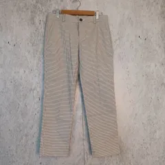 UNIQLO ユニクロ レディース チェックパンツ ホワイト×ブラック チェック柄 ウエスト61 〇□