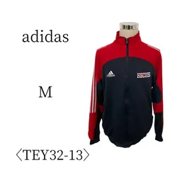 adidas アディダス 黒 赤 ジャージリブジャケット M TEY32-13