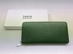 TAKEO KIKUCHI タケオキクチ ラウンドファスナー 長財布 グリーン
