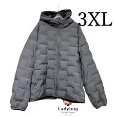 ユニクロ　メンズ　パフテックパーカー　中綿ジャケット　洗える　ダウン風ジャケット　グレー　3XL