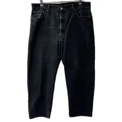 Levi's 550 デニムパンツ W42 ブラック リーバイス ビッグサイズ ジップアップ アメカジ ジーンズ デニム コットン 2601-420