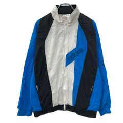 90s adidas 万国旗タグ ナイロンジャケット L ブルー - メルカリ