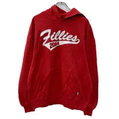 90～00s メキシコ製 RUSSELL ATHLETIC プリントスウェット パーカー L レッド ラッセルアスレティック プルオーバー 秋物 a801-6146