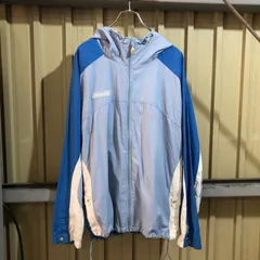 1624 Columbia マウンテンパーカー 水色 2XL コロンビア ワンポイントロゴ フルジップ ナイロンジップアップパーカー ナイロンジャケット アウトドア 古着卸 アメリカ仕入