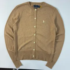 Polo ポロ ラルフローレン 新モデル 刺繍 ピマコットン ベージュ ニット カーディガン
