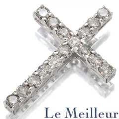 【新品仕上済】 ダイヤモンド 2ct ホワイトゴールド K18WG クロスペンダントトップ レディース 返品OK