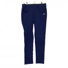 【美品】パーリーゲイツ パンツ ネイビー ロゴ白 内側ニコちゃん スマイル レディース 2(Ｌ　) ゴルフウェア PEARLY GATES