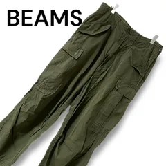 BEAMS ビームス カーキ 6ポケット カーゴパンツ ミリタリー Sサイズ メンズ コットン100% Giza Cotton Fabric Finx フィンクス コットン 上質素材 中国製 カジュアル ワークパンツ 0000978OC