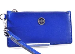 Tory Burch トリーバーチ フラグメントケース Leather レザー 革 Blue ブルー 青