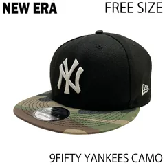 【USED／フリーサイズ】NEW ERA 9FIFTY NY ヤンキース ブラック／カモ