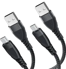 【1m 2本入】USB Type C ケーブル USB-C to USB-A 2.0充電器ケーブル USB C コード 急速充電 タイプC ケーブル 高耐久性 ナイロン編み