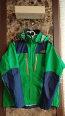 ザノースフェイス ウィンドブレーカー グリーン/ネイビー