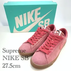 NIKE SB Supreme BLAZER LOW GT QS 716890-669 US9.5 ピンク メンズ 靴