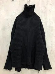 HUG.U ハグユー タートルネック レディース リブ トップス 長袖 ニット セーター sizeF/黒 ◆■ レディース