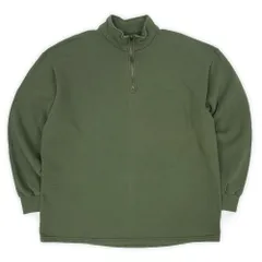 リー Lee 90s 90年代 ハーフジップ ブランク 無地 ハイネック オールド アメリカ製 MADE IN USA ヴィンテージ 古着 メンズ スウェット トレーナー オリーブグリーン XL【中古】