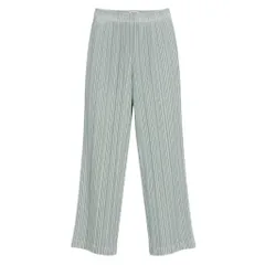 85a28 PLEATS PLEASE プリーツプリーズ プリーツパンツ ウエストゴム サイズ2 エメラルドグリーン  レディース ボトム パンツk02iのサムネイル