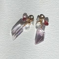 アメトリン＆レインボームーンストーン、スピネル、トパーズのチャーム【14kgf】