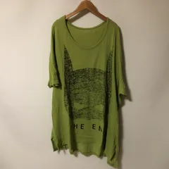 D717　THE END 大きいサイズ　グリーン　半袖　Tシャツ　カットソー　ゆったり