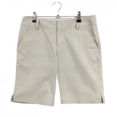 アディダス ショートパンツ ベージュ ロゴ刺しゅう レディース M/M ゴルフウェア adidas