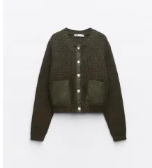 ZARA カーキ カーディガン