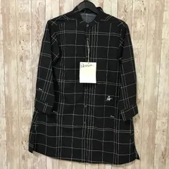 Dessin デッサン　チェック　長袖シャツ　110 120 140　ネイビー　未使用　タグ付き