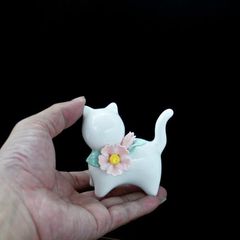 1点もの❣️】内藤ルネ 猫の陶器置物2体セット 昭和レトロ