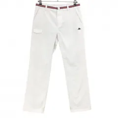 カッパ パンツ 白×レッド ウエストライン ワッペン メンズ L ゴルフウェア Kappa