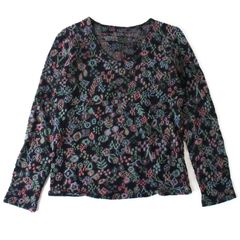 WA26162 Jurgen Lehl ヨーガンレール 総柄 長袖 カットソー ブラック