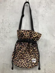 美品 Ｄrifter ドリフター ヒョウ柄 巾着 ロゴワンポイント ショルダー バッグ ベージュ ■■ レディース