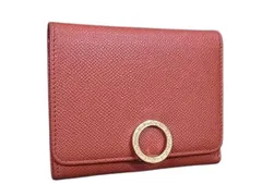 美品 BVLGARI ブルガリ 財布 ブルガリブルガリ - オレンジ系 レザー レディース 三つ折り ロゴクリップ ゴールド金具