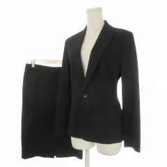 ラルフローレン RALPH LAUREN セットアップ スーツ ジャケット スカート 9 黒 ブラック /CK1 ■GY61