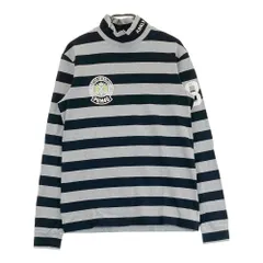 サイズ：4 PEARLY GATES パーリーゲイツ  長袖ハイネックTシャツ ボーダー グレー系 [240101585033] ゴルフウェア メンズ ストスト