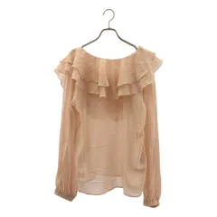 【美品】  Whim Gazette / ウィムガゼット | 2WAYフリルブラウス | F | ピンクベージュ | レディース