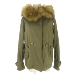 ザラウーマン ZARA WOMAN モッズコート ジャケット XS 緑 グリーン カーキ ファー付きフード 中綿ライナー付き 長袖 /AO17 ■GY61