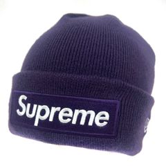 Supreme クロスボックスロゴ ビーニー ニット帽 パープル 紫色 - メルカリ
