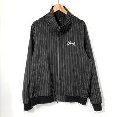 glamb グラム トラックジャケット スパークルストライプ ジップアップ 刺繍 古着 メンズ Lサイズ ブラック アウター A15739◆のサムネイル