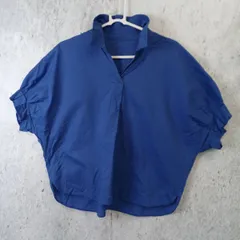 innowave イノウェーブ レディース　ブラウス　Lサイズ ブルー 半袖 □〇