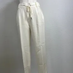 【美品】martinique マルティニーク パンツ 1 アイボリー テーパード ウエスト紐付き きれいめ