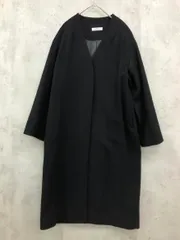 JOURNAL STANDARD relume ジャーナルスタンダードレリューム 20020462103030 ノーカラー Vネック ウール コート size34/黒 ◆■◎レディース