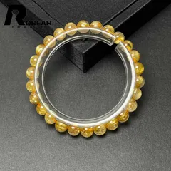 【一点限り】EU製★ROBEAN・極!極満針ルチルクォーツ★ブレスレット パワーストーン 天然石 金運 お守り プレゼント1 6.8-7.3mm M0104426