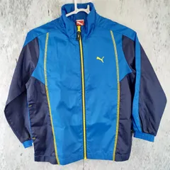 PUMA プーマ ジップアップジャケット ジャンパー キッズ 子供服 ブルー 130サイズ〇□