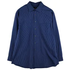 古着 カルバンクライン Calvin klein REGULAR FIT 長袖 コットンストライプシャツ メンズXL相当/eaa611720