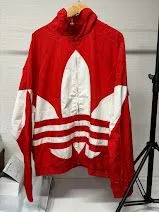 ADIDAS トレフォイルロゴ ジャージ レッド L US古着